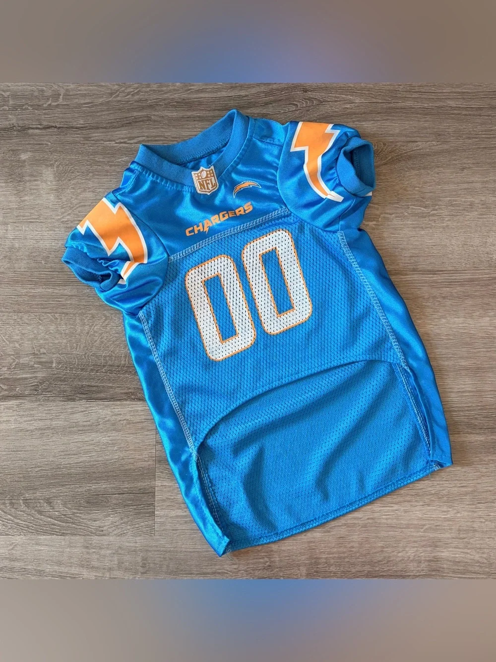 Los Angeles Chargers dog jersey